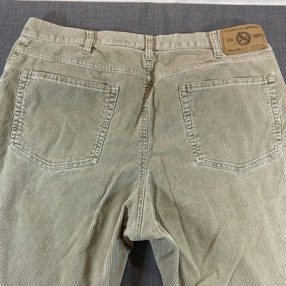 Eddie Bauer Mens Tan Corduroy Pants Original Fit‎ 100% Cotton W40 L32 Fall 08
